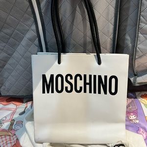 Moschino Shopping bag style leather handbag